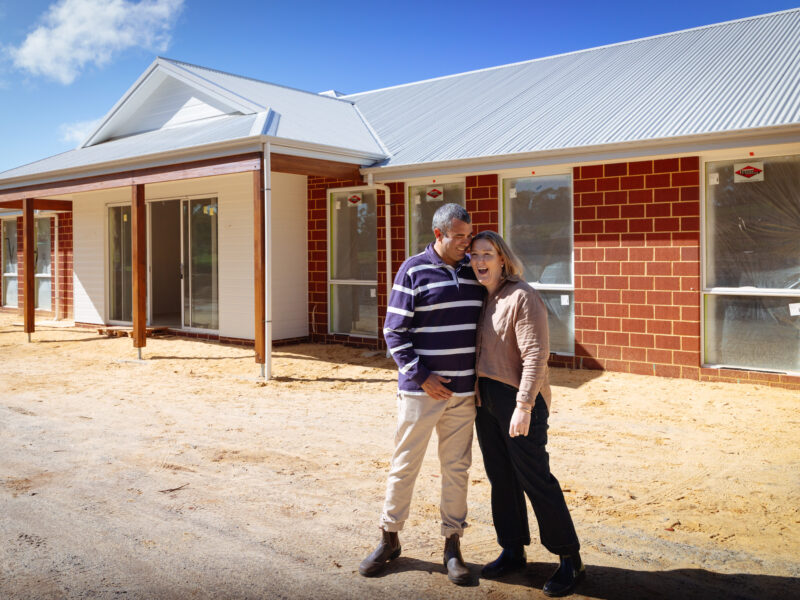 Glenn and Anna, WA Country Builders custom farmhouse clients in Northam,
