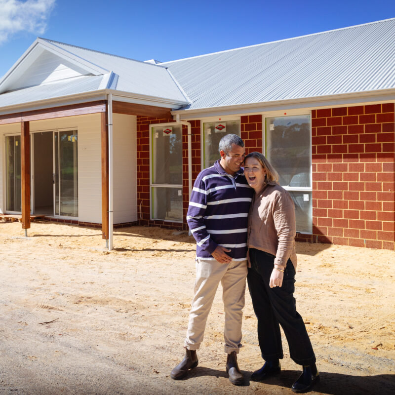 Glenn and Anna, WA Country Builders custom farmhouse clients in Northam,